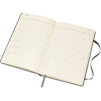 Agenda 2020 semainier Vertical Grand Format Noir Rigide