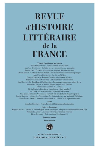 Histoire litteraire de la france,2018-01