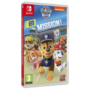 Pack La Pat' Patrouille en Mission ! Nintendo Switch + Figurine et Mini Hélicoptère La Pat' Patrouille Ultimate Rescue Bleu