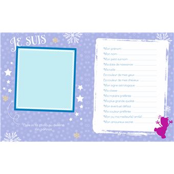 LA REINE DES NEIGES - Carnet à Sequins