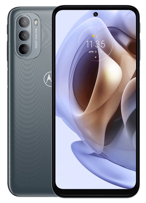 Motorola Moto G31 - 4G smartphone - double SIM - RAM 4 Go / Mémoire interne 128 Go - microSD slot - écran OEL - 6.4 - 2400 x 1080 pixels (60 Hz) - 3 x caméras arrière 50 MP, 8 MP, 2 MP - front camera 13 MP - gris minéral
