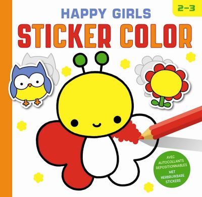 Happy girls sticker color (2-3 ans)