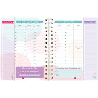 Agenda familial mensuel de Julie Ricci Mémoniak, sept 2023-août 2024 avec  ses conseils - broché - Julie Ricci - Achat Livre