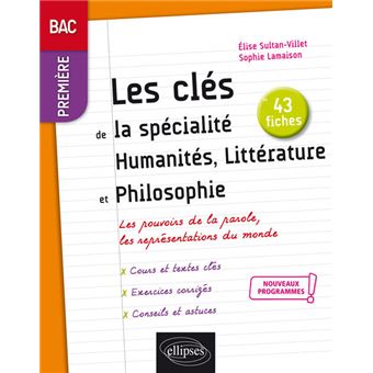 Spécialité Humanités, Littérature et Philosophie - Première - Nouveaux programmes
