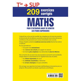 209 exercices corrigés de Maths - Terminale —> SUP