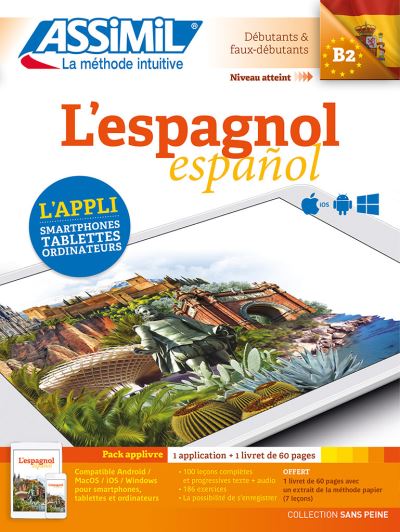 Pack app-livre espagnol débutant, faux débutant