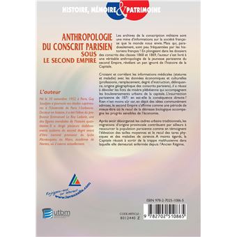 Anthropologie du conscrit parisien sous le second Empire