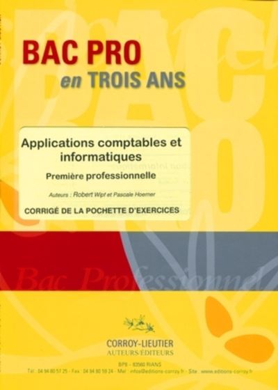 Bac pro 1ère applications comptables et informatiques