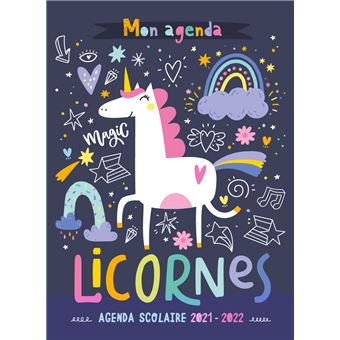 Agenda scolaire 2021-2022 - licornes