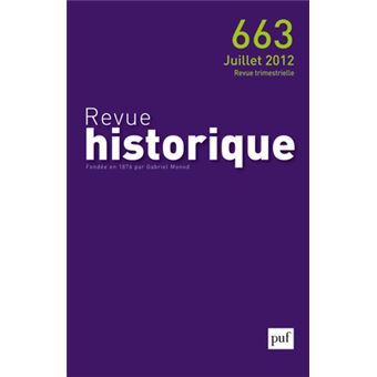 Revue historique 2012