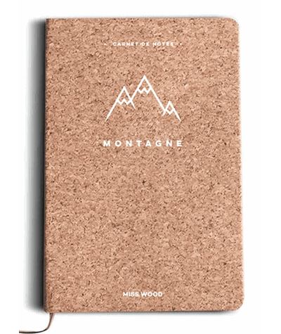 Montagne carnet de notes en liege