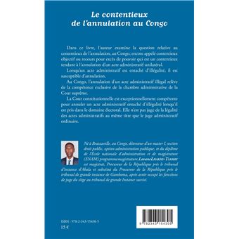 Le contentieux de l'annulation au Congo