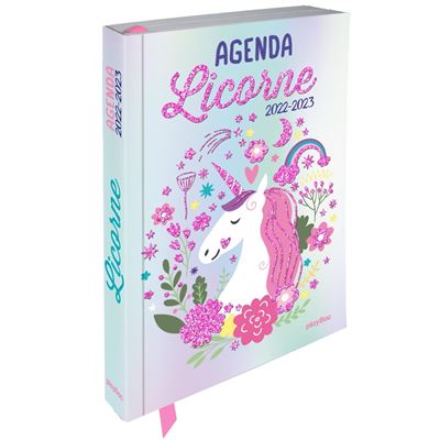 Agenda scolaire licorne 2022-2023 -  Collectif - broché