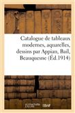 Catalogue de tableaux modernes, aquarelles, dessins par Appian, Bail, Beauquesne
