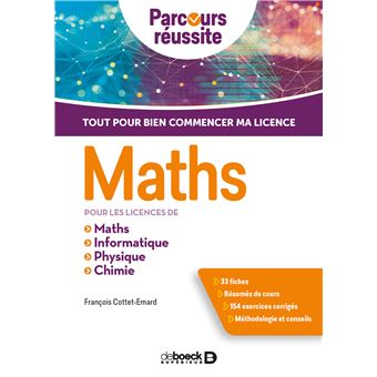 Maths pour les licences de maths, informatique, physique, chimie