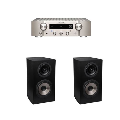 Amplificateur Marantz PM7000N Argent + Paire d'enceintes bibliothèque Cabasse Antigua MC170 Noir