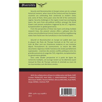 Security and reconstruction in Europe