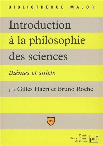 introduction a la philosophie des sciences