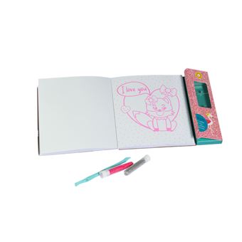 Cartes à pailleter et colorier : Animaux Kawaii