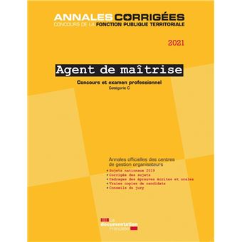 Agent de maîtrise 2021 - Concours externe, interne, 3e concours