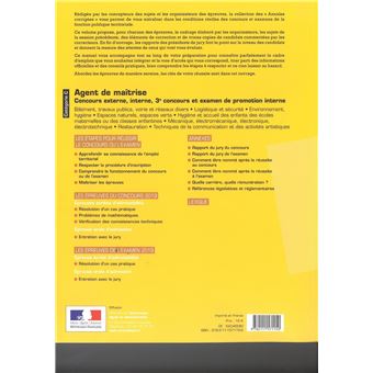 Agent de maîtrise 2021 - Concours externe, interne, 3e concours
