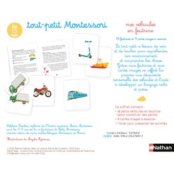 Mes véhicules en feutrines - Coffret tout petit Montessori