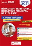 Concours Rédacteur territorial et Rédacteur principal 2e classe - Catégorie B - Annales corrigées