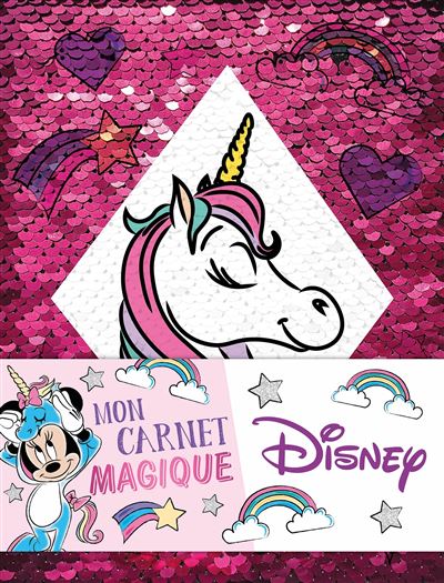 Minnie et la licorne carnet secret a sequins