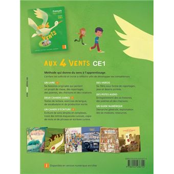Aux 4 Vents (NE) - Cahier d´écriture CE1