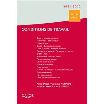 Conditions de travail 2021/22 - Durée Rémunération Santé et sécurité - 2021/2022