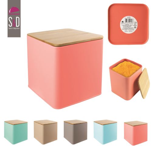 Boîte métal Saveur et Dégustation avec planche Bambou