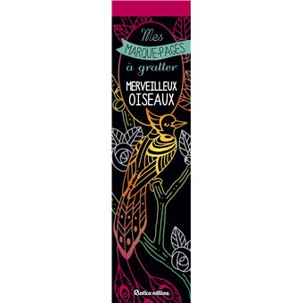 Mes marque-pages à gratter : Merveilleux oiseaux