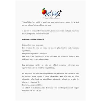 18 recettes équilibrées by Just'Diet