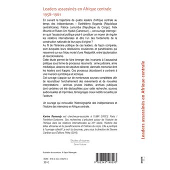 Leaders assassinés en Afrique centrale 1958-1961