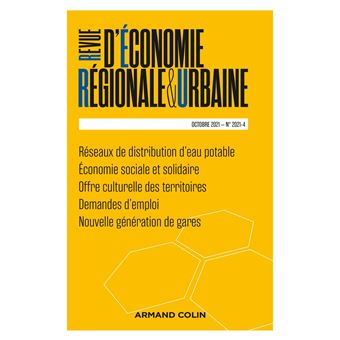 Revue d'économie régionale et urbaine Nº4/2021 Varia
