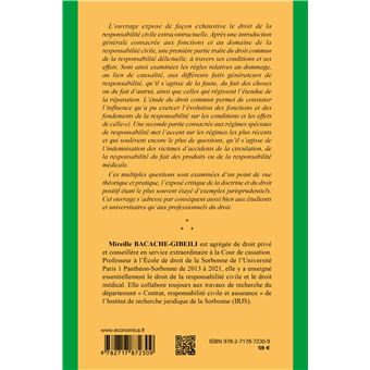 Droit civil - Les obligations, la responsabilité civile extracontractuelle