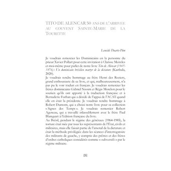 Actes de la journée d'hommage à frère Tito de Alencar