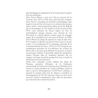 Actes de la journée d'hommage à frère Tito de Alencar