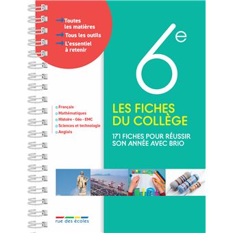Les fiches du collège 6e