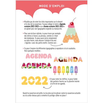 Agenda scolaire DIY Kawaii 2022-2023