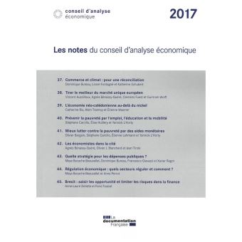 Les notes du conseil d'analyse économique 2017
