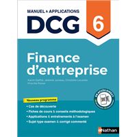 Finance d'entreprise - DCG - Épreuve 6 - Manuel et applications - 2026