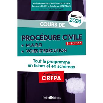 Cours de procédure civile et modes alternatifs de règlement des différends 2024