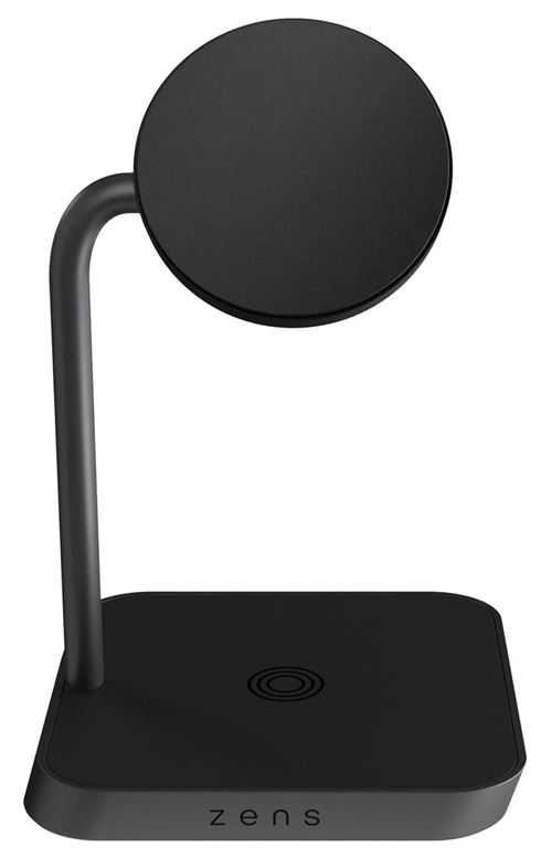 ZENS Office Charger 2 - Socle de chargement sans fil/support de chargement + adaptateur secteur - 20 Watt - Apple Fast Charge - noir