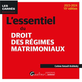 L'essentiel Du Droit Des Régimes Matrimoniaux 2022-2023 - Poche ...