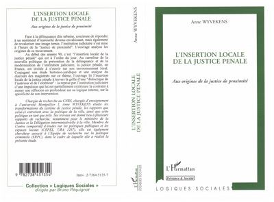 Insertion locale de la justice penale aux origines de la jus