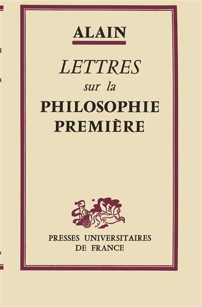 Lettres sur la philosophie premiere