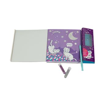 Cartes à pailleter et colorier : Chats