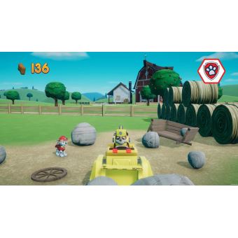 Pack La Pat' Patrouille en Mission ! Nintendo Switch + Figurine et Mini Jackhammer Rubble La Pat' Patrouille Ultimate Rescue Jaune