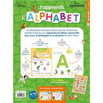Disney - J'apprends l'alphabet avec les animaux Disney (dès 3 ans)